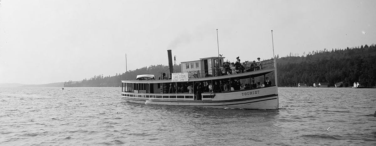 tourist steam boat in walloon lake, mi