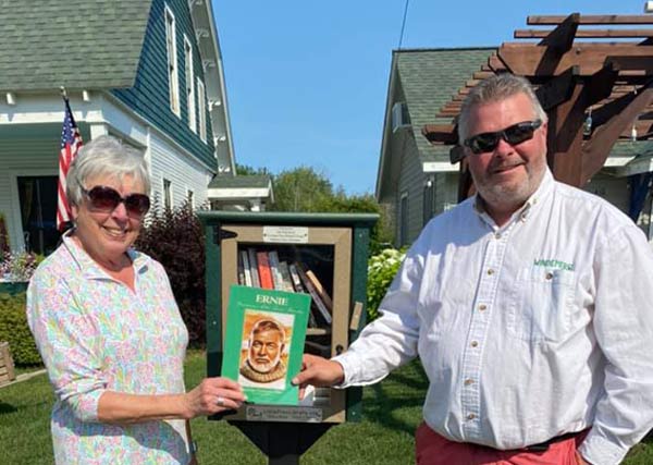 ernie dedication at walloon lake's little free library