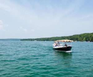 walloon lake mi boat in lake